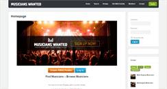 Desktop Screenshot of musicianswanted.org